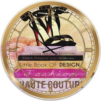 Designart Fashionista Reads 2 Large Fashion Wall Clock - 36 x 36