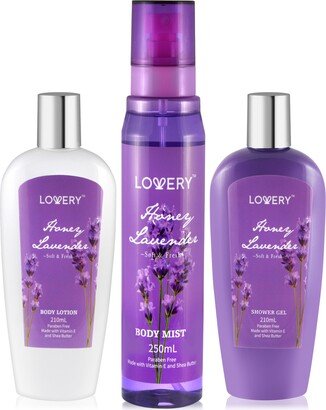 Lovery 3-Pc. Honey Lavender Bath & Body Set