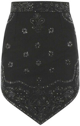 Embellished Mini Pencil Skirt