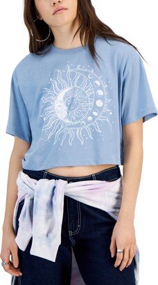 Juniors' Celestial Graphic Boxy Crop T-Shirt