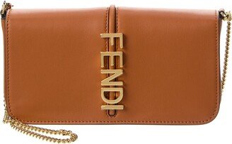 Fendigraphy Leather Wallet On Chain