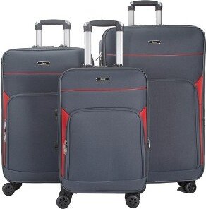 Mirage Luggage Jane Soft Shell Lightweight Expandable 360 Dual Spinning Wheels Combo Lock 28, 24, 20 3 Piece Luggage Set