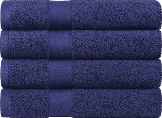 Modern Solid Classic Premium Luxury Cotton 6 Piece Hand Towel Set, Navy Blue - Blue Nile Mills