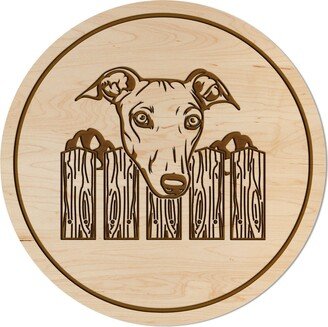 Dog Coaster - Multiple Breeds Available Crafted From Cherry Or Maple Wood-AB