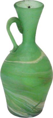 Mini Green Glass Pitcher Jar Phoenician Hebron-AA