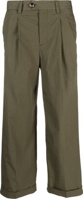 PT Torino Cropped Cotton-Stretch Trousers-AA