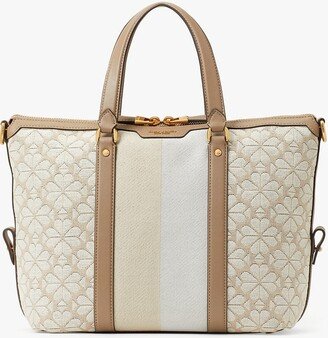 Spade Flower Jacquard Stripe Faye Medium Satchel