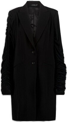 Ruched Sleeved Tailored Blazer Dress