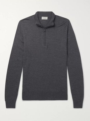 Tapton Slim-Fit Merino Wool Half-Zip Sweater-AA