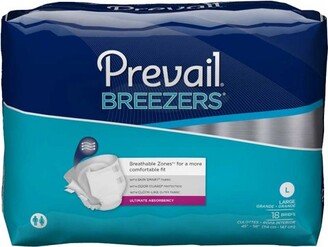 Prevail Breezers Incontinence Briefs, Ultimate Absorbency, Large, 18ct Bag