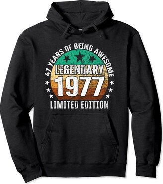 Kattos - 47th Birthday Vintage 1977 Version 2024 47th Birthday Limited Edition Born in 1977 Pullover Hoodie