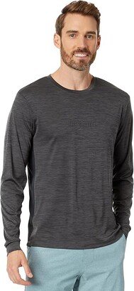 Dawn Patrol Long Sleeve UV Tee (Black Marle 1) Men's Swimwear