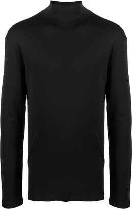 High-Neck Cotton Sweater-AA