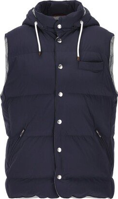 Button-Up Hooded Vest-AB