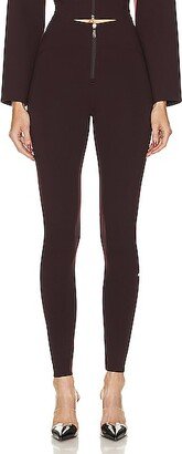 High Waisted Legging in Burgundy