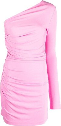 One-Shoulder Ruched Minidress