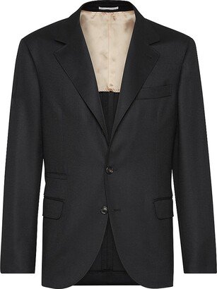 Virgin Wool Flannel Deconstructed Blazer