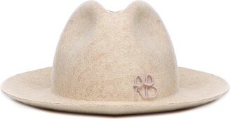 Fedora Hat Embellished With Monogram-AA