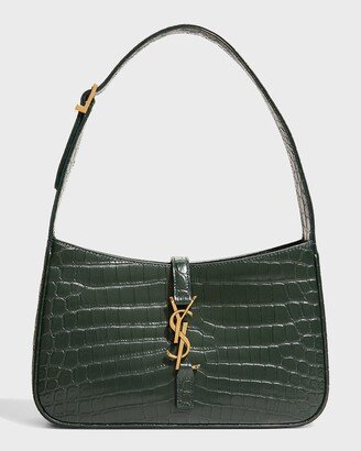 Le 5 A 7 Croc-Embossed Hobo Bag-AA