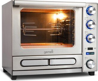 Gemelli Home Oven, Professional Grade Convection Oven with Built-In Rotisserie-AA