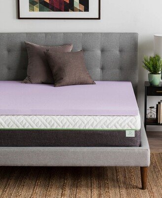 Dream Collection by Lucid 3 Ventilated Lavender Memory Foam Mattress Topper, Queen