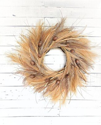 Fall Wreath-Farmhouse Wreath-Autumn Wreath-Fall Twig Wreath-Barley Wreath Wreath-Wreaths-Fall Home Decor-Rustic Decor-Housewarming Gift