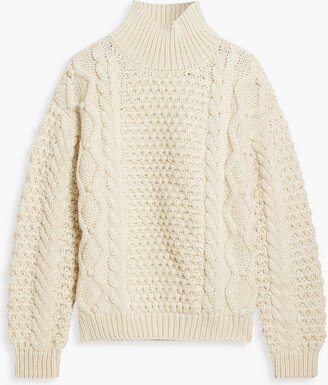 Hawthorn cable-knit wool turtleneck sweater