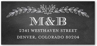 Address Labels: Captivated Chalk Address Label, Black, Matte