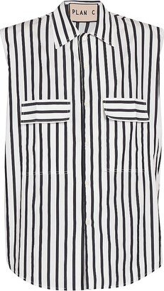 Striped Sleeveless Tunic Shirt