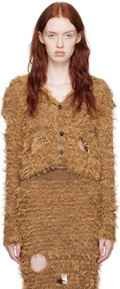 Tan Hairy Cardigan