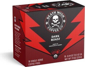 Death Wish Coffee Co Death Wish Coffee Dark Roast Single Serve Pods - 18ct