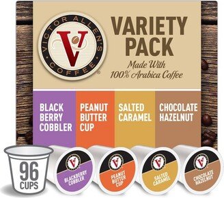 Victor Allen's Coffee Sweet and Salty Variety Pack Single Serve Coffee Pods Medium Roast Coffee - 96ct