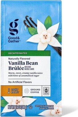 Naturally Flavored Vanilla Bean Brulee Light Roast Ground Coffee - Decaf - 12oz - Good & Gather™