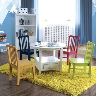 Esmarie Contemporary Multi-color Wood 5-piece Kid's Table Set