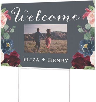 Yard Signs: Exquisite Bouquet Yard Sign, Gray