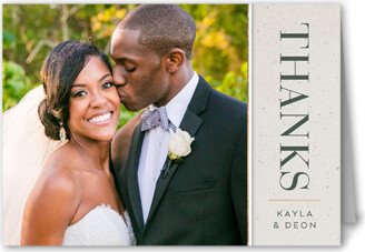 Wedding Thank You Cards: Captivating Couple Thank You Card, Beige, 3X5, Matte, Folded Smooth Cardstock