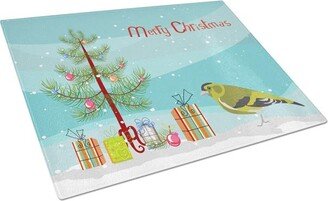 CK4491LCB Siskin Merry Christmas Glass Cutting Board