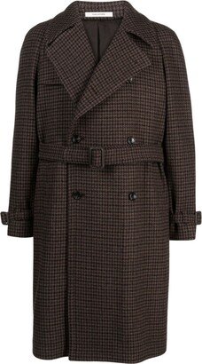 Lennie houndstooth-pattern coat
