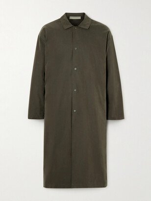 Logo-Appliquéd Cotton-Blend Twill Coat