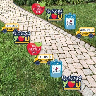 Big Dot Of Happiness We Missed You - Lawn Decor - Outdoor Back to School Classroom Yard Decor - 10 Pc