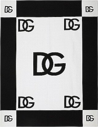 Dolce & Gabbana Casa Logo Blanket in Black