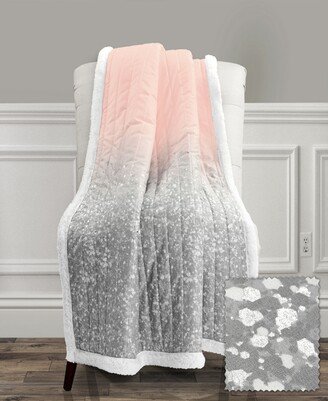 Glitter Ombre Metallic Print-Sherpa Throw, 50 x 60