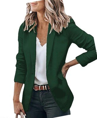 Tdvcpmkk Autumn Women's Blazer Women's Long Sleeve Blazer Collar Single Breasted Blazer