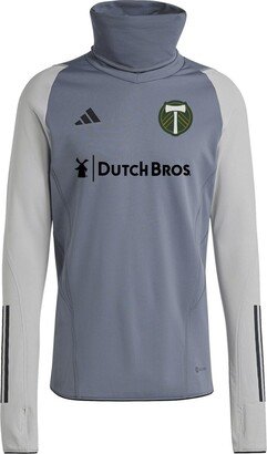 Men's Gray Portland Timbers Warm Raglan Cold.rdy Top