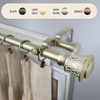 InStyleDesign Prisy 1 inch Diameter Adjustable Double Curtain Rod