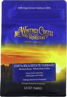 Mt. Whitney Coffee Roasters Costa Rica Estate Tarrazu, Whole Bean Coffee, Medium Roast, 12 oz (340 g)