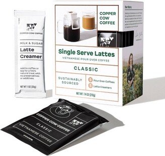 COPPER COW COFFEE Copper Cow Classic Dark Roast Latte Pour Over Kit - 7.4oz