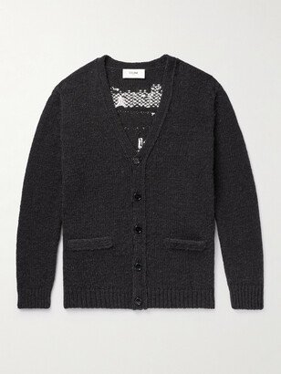 Appliquéd Embroidered Intarsia Wool-Blend Cardigan