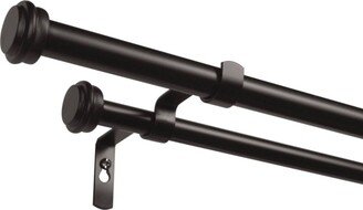 Topper Double Curtain Rod and Finial Set, 66