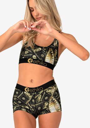 Bomber Gold Barz Staple Womens Boyshorts